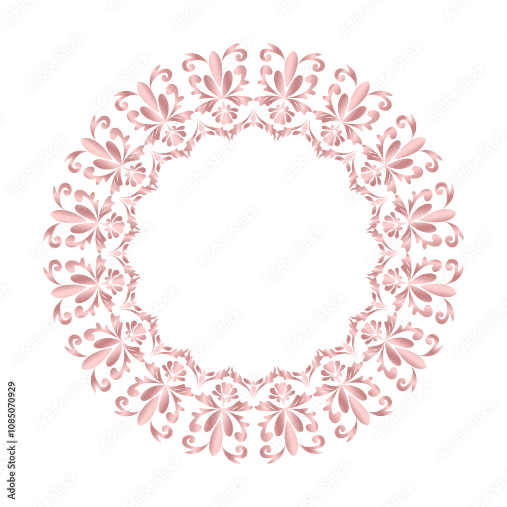 Damask Round Wreath rose gold circular round ornament floral Abstract pattern, Classic Victorian traditional style, illustration Vintage Design, Flower frames, Mandala, Antique, Moroccan frame Damask Round Wreath rose gold circular round ornament floral Abstract pattern, Classic Victorian traditional style, illustration Vintage Design, Flower frames, Mandala, Antique, Moroccan frame