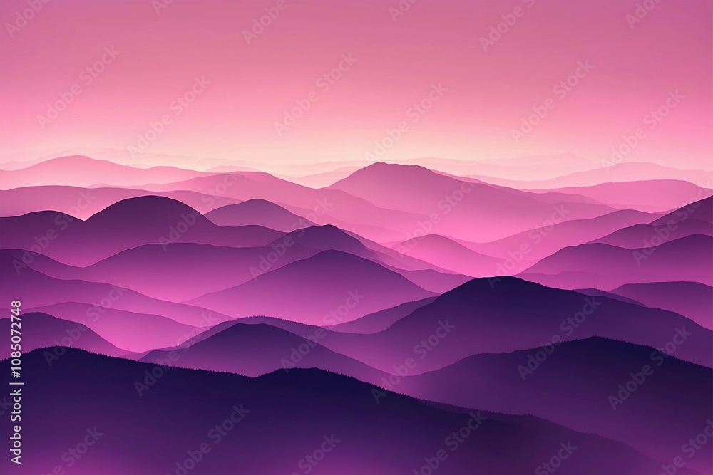 Ethereal Landscape of Purple Hues Embracing the Horizon Ethereal Landscape of Purple Hues Embracing the Horizon