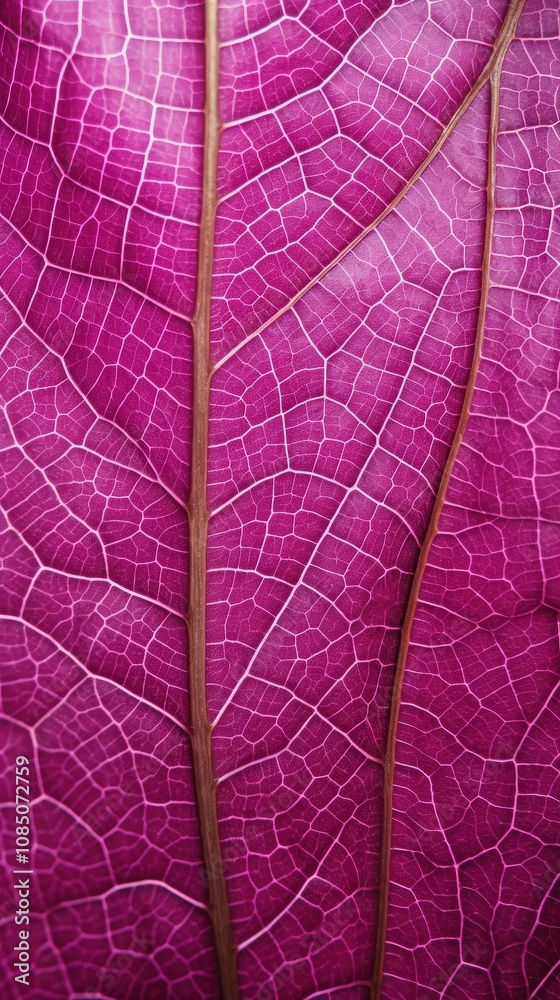Obraz premium Vibrant Pink Leaf Texture Close-Up