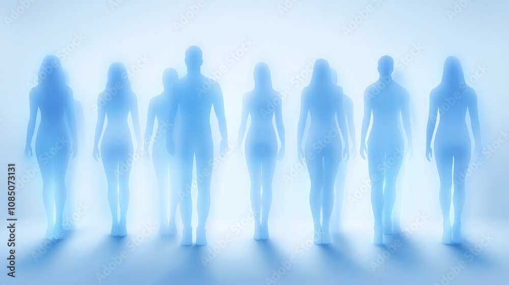 Abstract representation of human silhouettes. Abstract representation of human silhouettes.