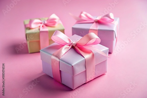 Pastel Gift Boxes, Minimalist Photography, Wrapped Gifts