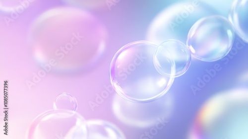 Colorful bubbles against a soft pastel backdrop.