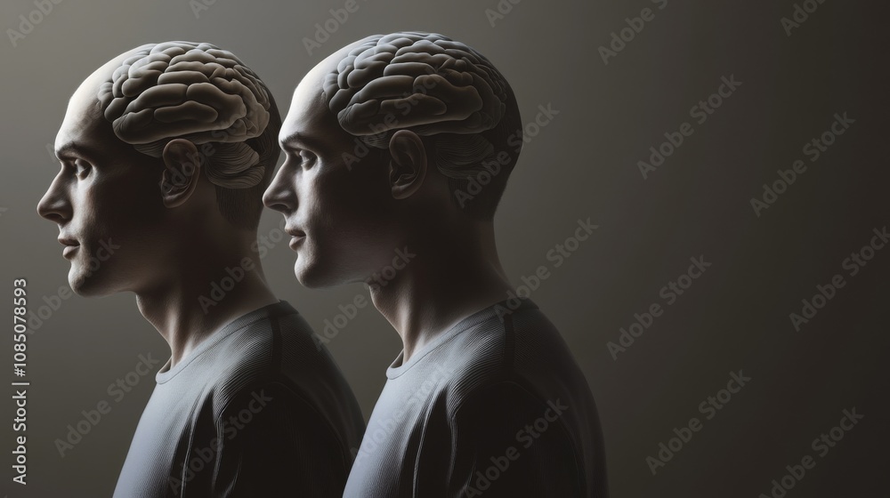 Fototapeta premium Conceptual representation of human cognition.