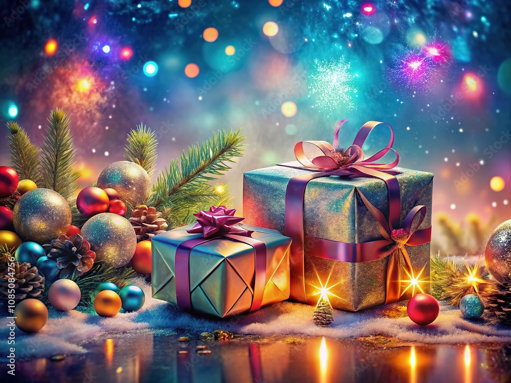 Surreal Christmas Presents Banner - Holiday Gift Art Surreal Christmas Presents Banner - Holiday Gift Art