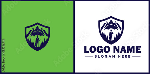 Insurance Broker icon Insurance agent Insurance adviser Insurance intermediary flat logo sign symbol editable vector