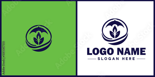 Insurance Broker icon Insurance agent Insurance adviser Insurance intermediary flat logo sign symbol editable vector