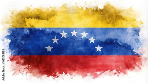 Venezuela Flag Grunge Illustration - Happy Independence Day