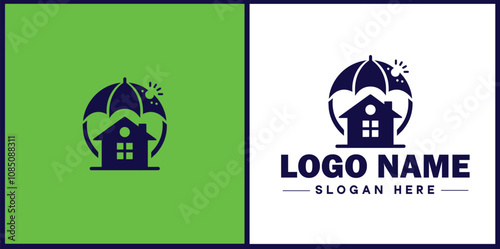 Insurance Broker icon Insurance agent Insurance adviser Insurance intermediary flat logo sign symbol editable vector
