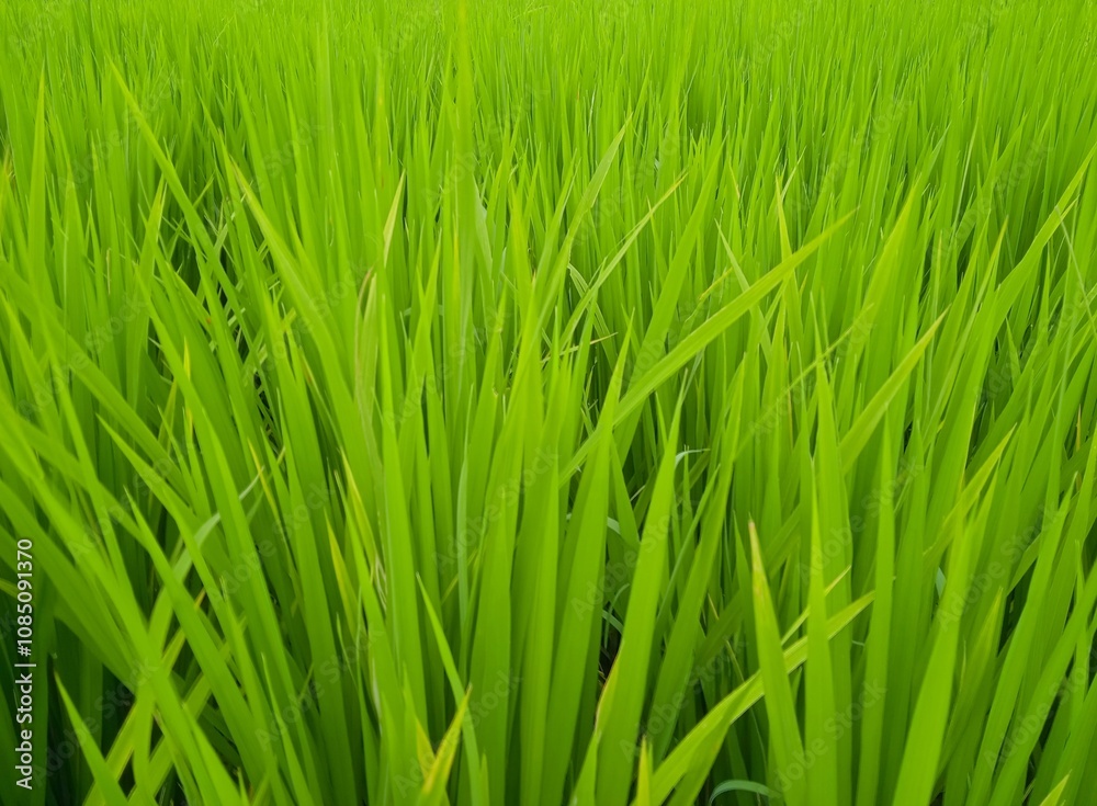 green rice field