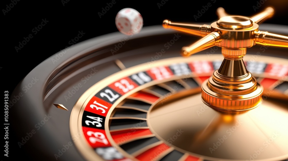 Vivid close-up of roulette table spinning wheel with vibrant red, black, and green hues. white ball hovers above, capturing the thrill of casino excitement and anticipation. Vivid close-up of roulette table spinning wheel with vibrant red, black, and green hues. white ball hovers above, capturing the thrill of casino excitement and anticipation.