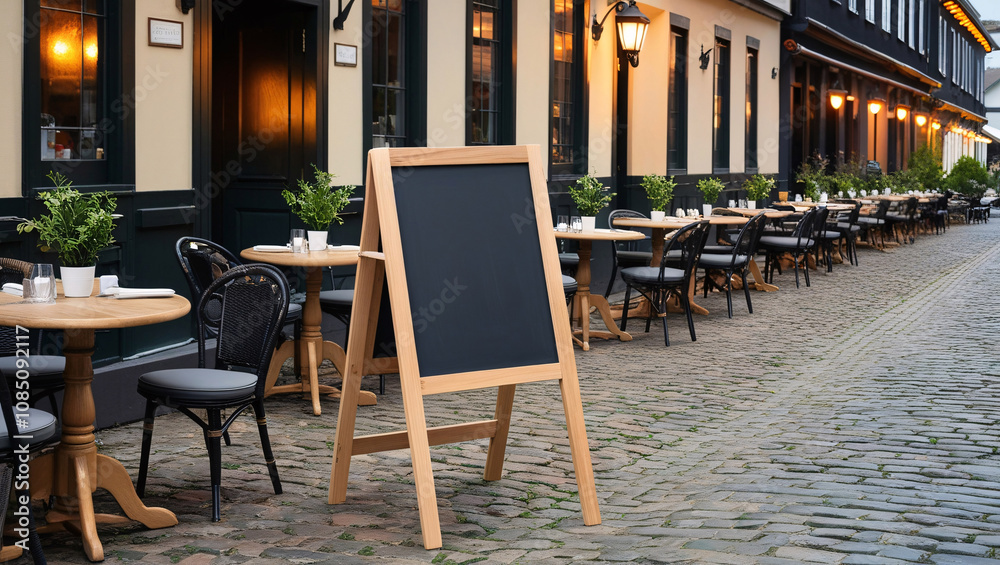 blank blackboard restaurant shop sign or menu board near the entrance, providing a clean and versatile space for showcasing daily specials or promotions in a welcoming setting blank blackboard restaurant shop sign or menu board near the entrance, providing a clean and versatile space for showcasing daily specials or promotions in a welcoming setting