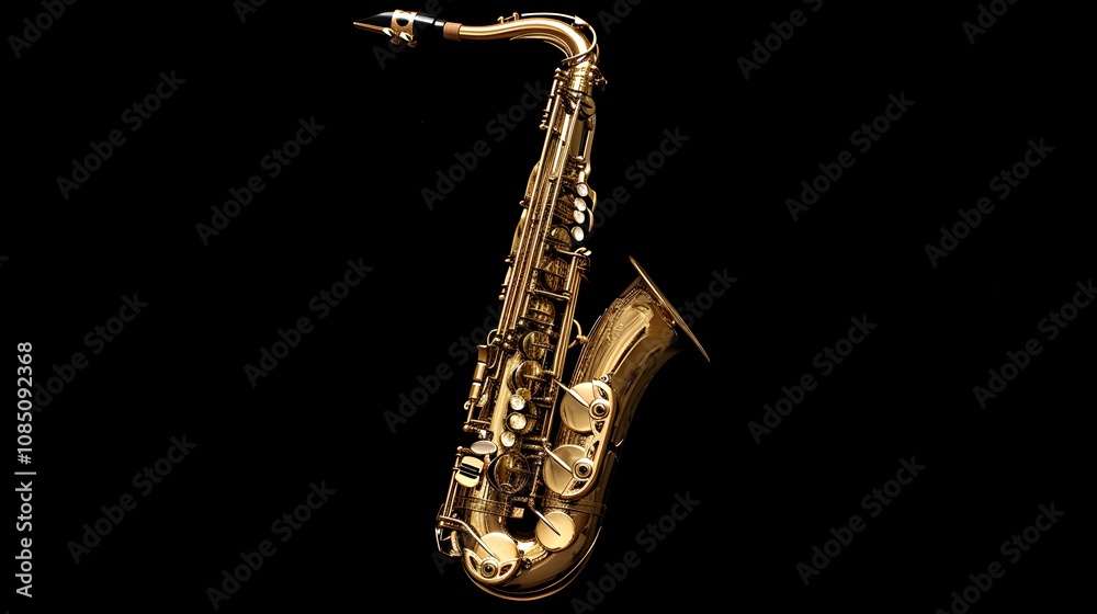 Obraz premium Elegant saxophone for creative musical projects