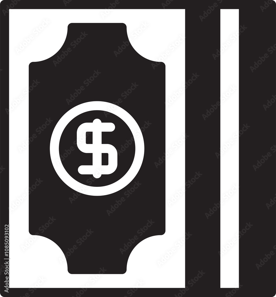 Stack of Dollar Banknotes Icon Stack of Dollar Banknotes Icon