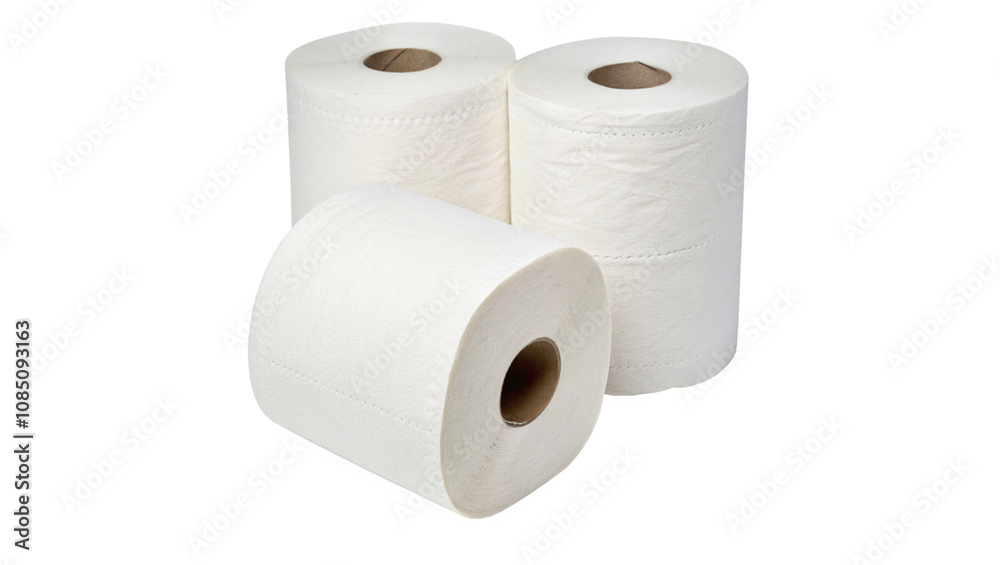 White rolls toilet paper, isolated transparent background Png White rolls toilet paper, isolated transparent background Png