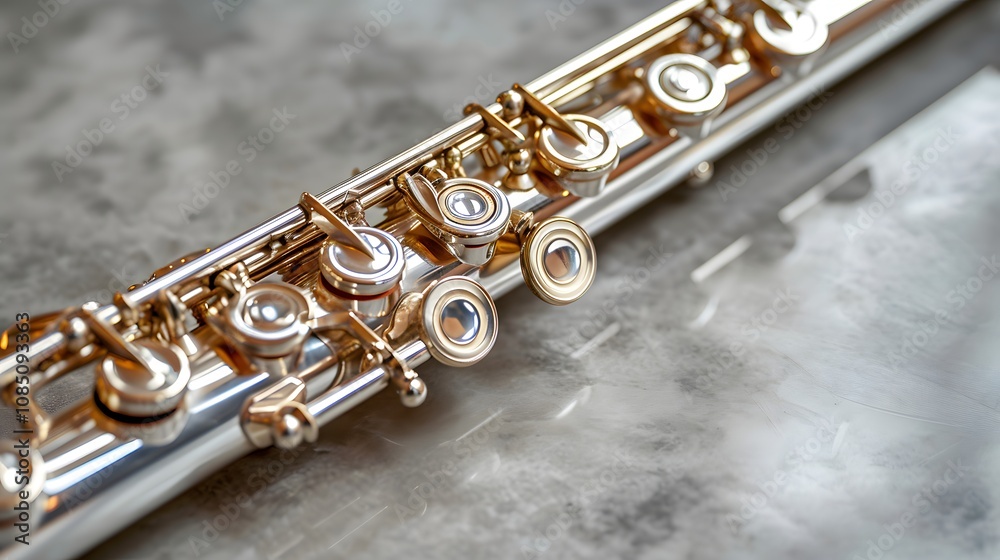 Obraz premium Isolated flute for creative musical projects