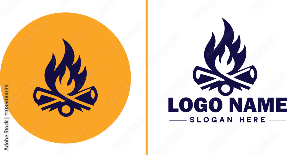 Campfire icon Bonfire Blaze Fire Pit flat logo sign symbol editable vector Campfire icon Bonfire Blaze Fire Pit flat logo sign symbol editable vector