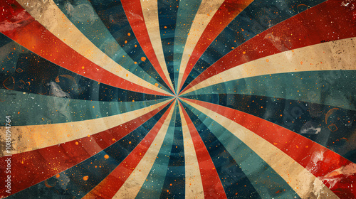 Wallpaper Mural A vintage-themed promotional banner with optical effects and a space for custom text, highlighting a special sale message Torontodigital.ca