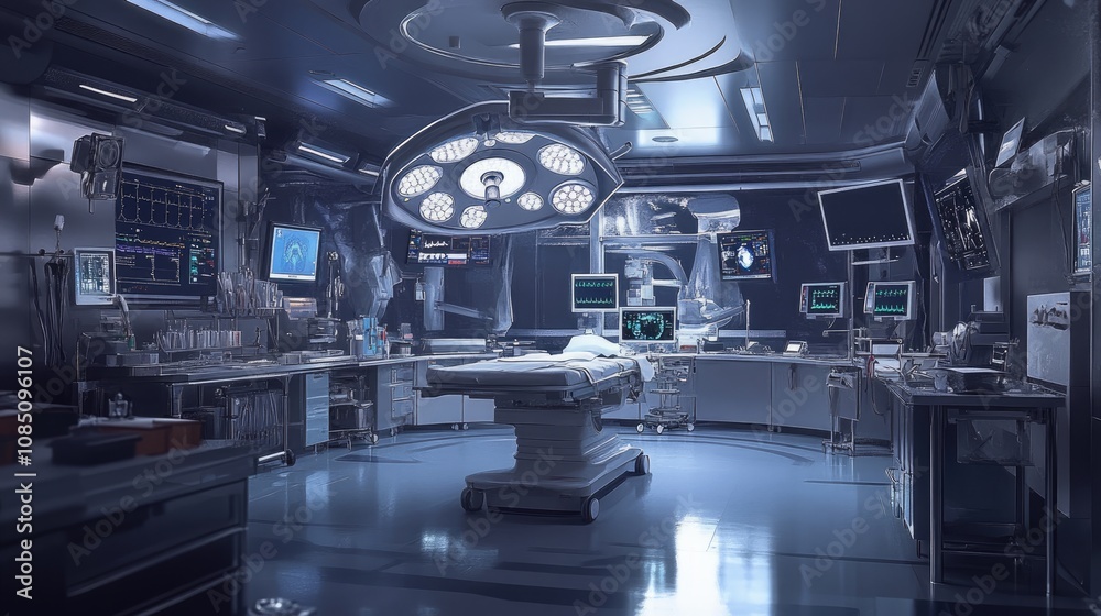 A Modern Operating Room with Advanced Equipment A Modern Operating Room with Advanced Equipment
