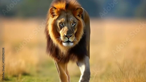male lion in the wild