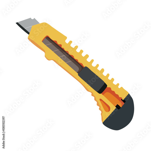Utility Knife Box Cutter Stationery Illustration Isolated on White Background