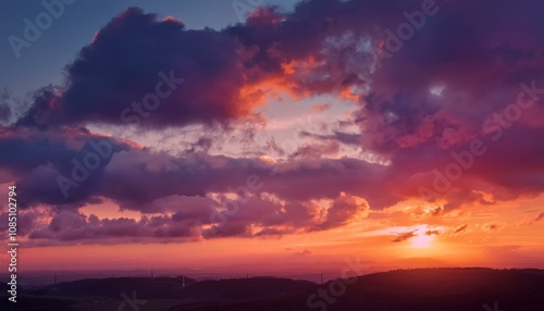 Picturesque sunset clouds