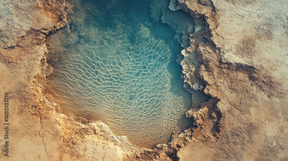 Abstract drone photography captures a windswept desert landscape that creates ripples on the sand, reflecting the image of movement and stillness.