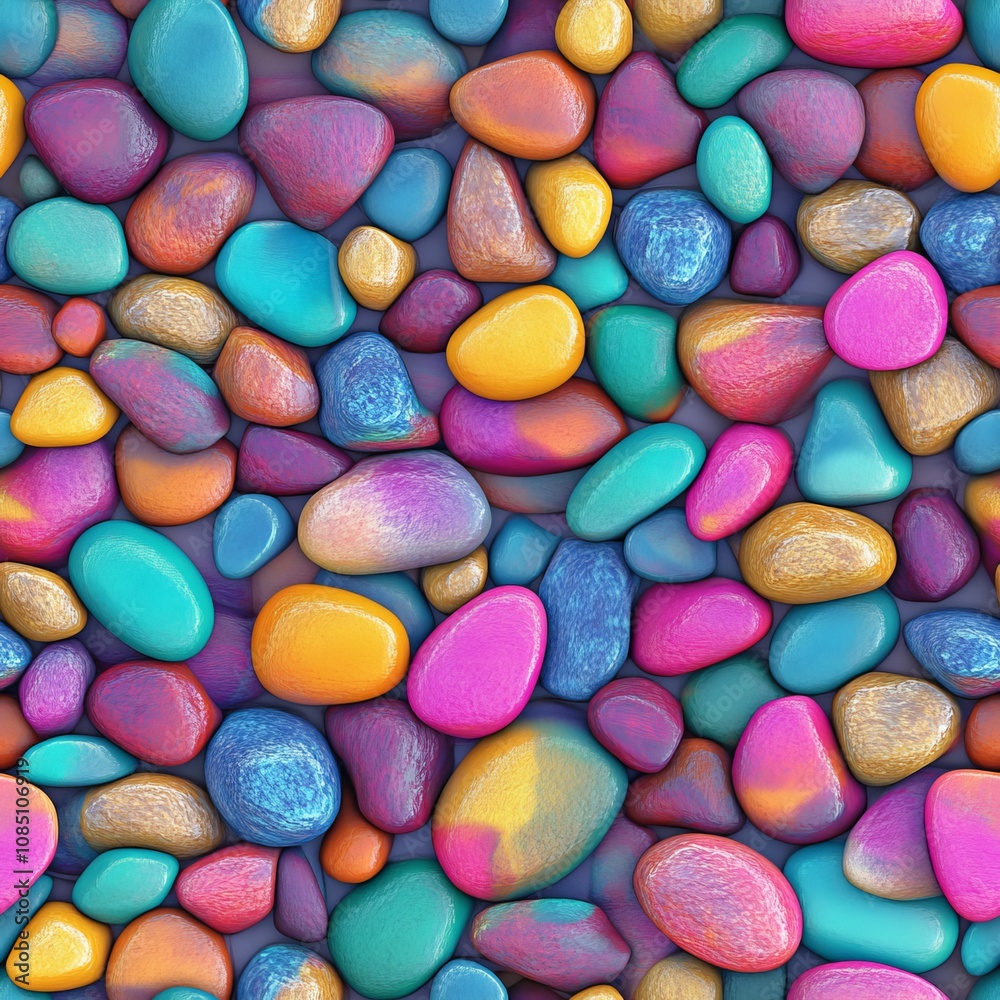 Vibrant and Colorful Pebble Background with Glossy Finish, Ideal for Nature Themes, Textures, and Modern Design Projects Featuring a Range of Striking Colors Vibrant and Colorful Pebble Background with Glossy Finish, Ideal for Nature Themes, Textures, and Modern Design Projects Featuring a Range of Striking Colors
