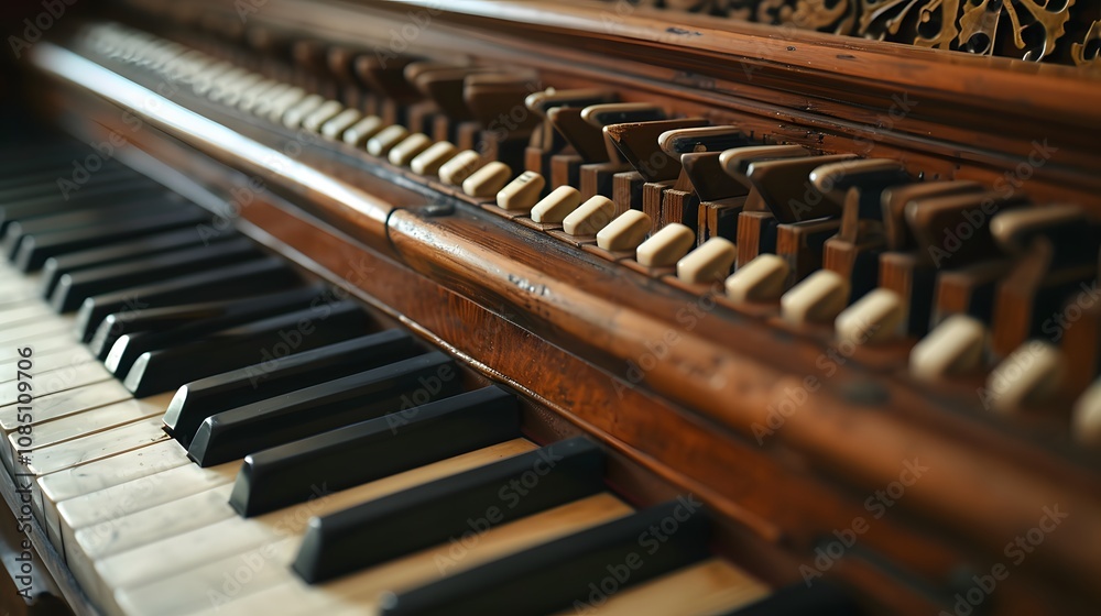Isolated clavichord for creative musical projects Isolated clavichord for creative musical projects