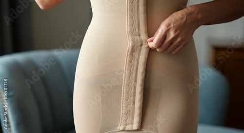 Refined Style, A Hand Perfecting Shapewear Lines on Body