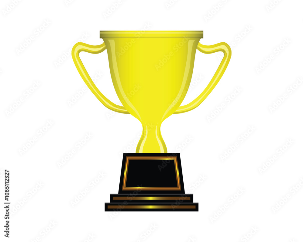 vector design of a trophy made of gold which is usually used as a souvenir for the winner or winner in a competition vector design of a trophy made of gold which is usually used as a souvenir for the winner or winner in a competition