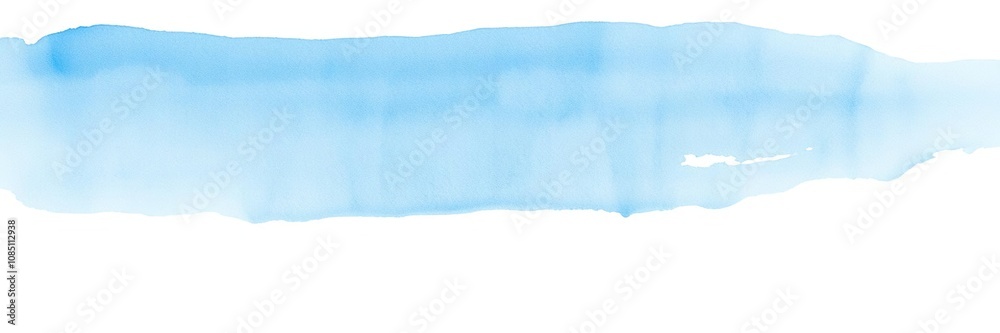 A delicate blue watercolor brush stroke adds movement to the surface of a still body of water on a pure white canvas, gentle ripples, calm lake, nature-inspired design A delicate blue watercolor brush stroke adds movement to the surface of a still body of water on a pure white canvas, gentle ripples, calm lake, nature-inspired design