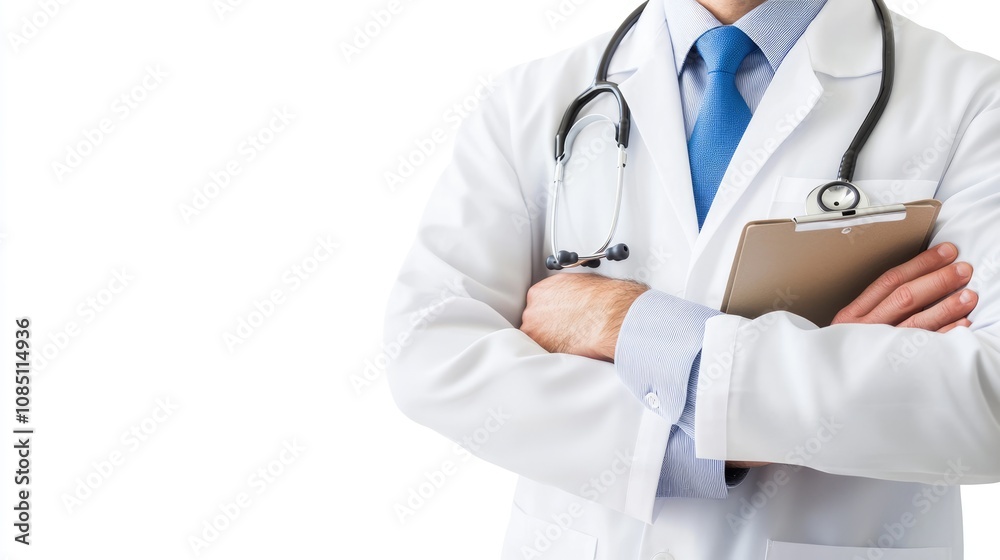 Doctor with Stethoscope and Clipboard Ready to Help Doctor with Stethoscope and Clipboard Ready to Help