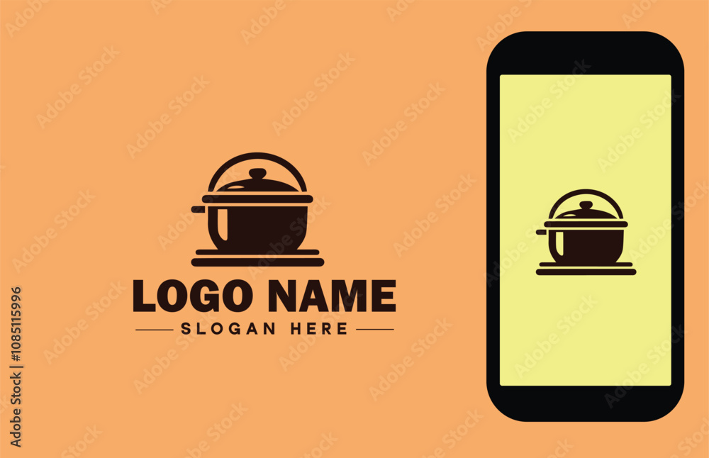 Kitchenware Brand icon Cookware brand Kitchen utensil manufacturer Culinary equipment label flat logo sign symbol editable vector Kitchenware Brand icon Cookware brand Kitchen utensil manufacturer Culinary equipment label flat logo sign symbol editable vector