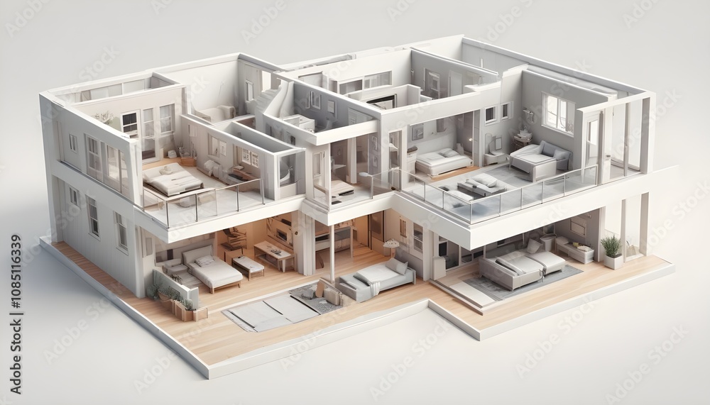 3d view of house model 3d view of house model
