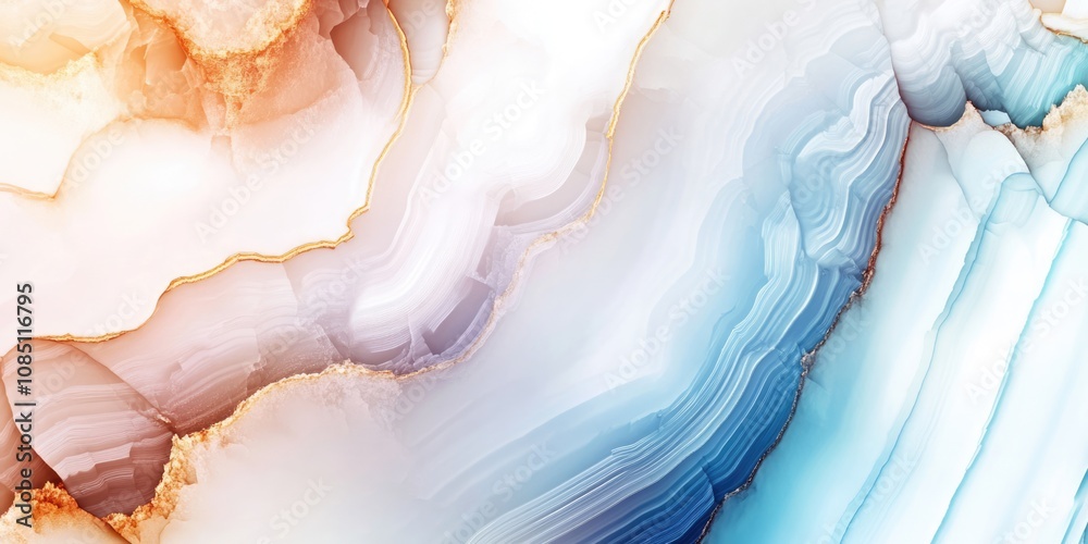 Marble-like pattern with golden and blue tones creating an elegant abstract effect
Marble-like pattern with golden and blue tones creating an elegant abstract effect