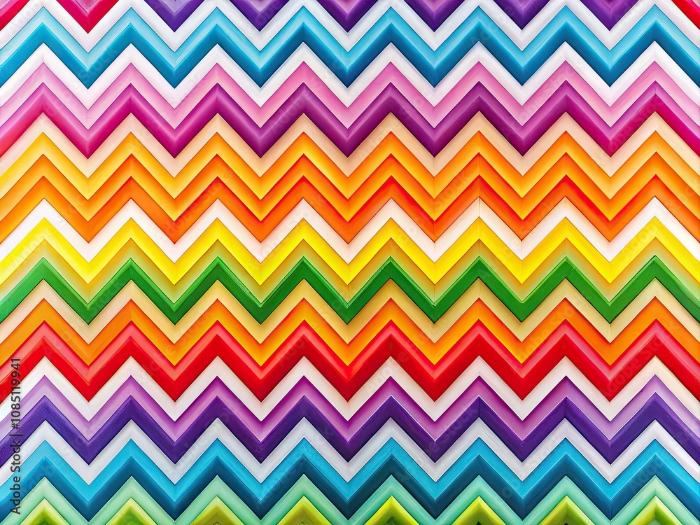 Playful Chevron Pattern on White Background for Vibrant Product Photography Playful Chevron Pattern on White Background for Vibrant Product Photography