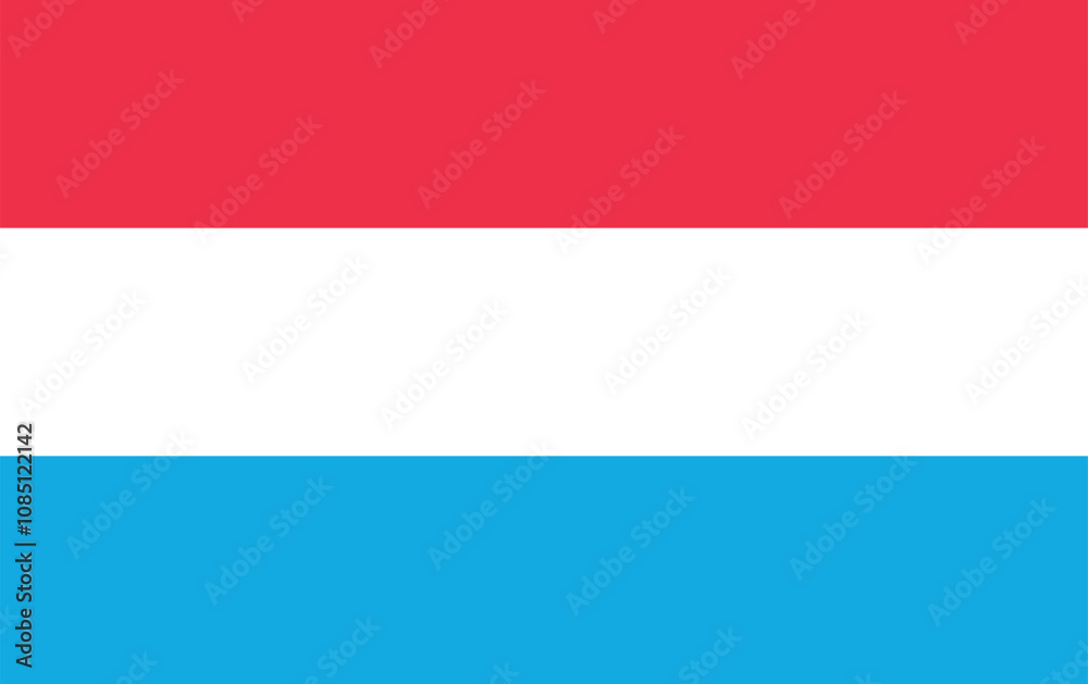 Luxembourg National Flag vector icon. Flag design of Luxembourg. Luxembourg National Flag vector icon. Flag design of Luxembourg.