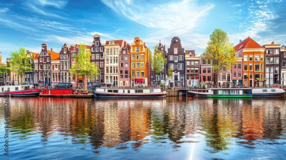 Fototapeta premium Charming Canal Houses in Amsterdam