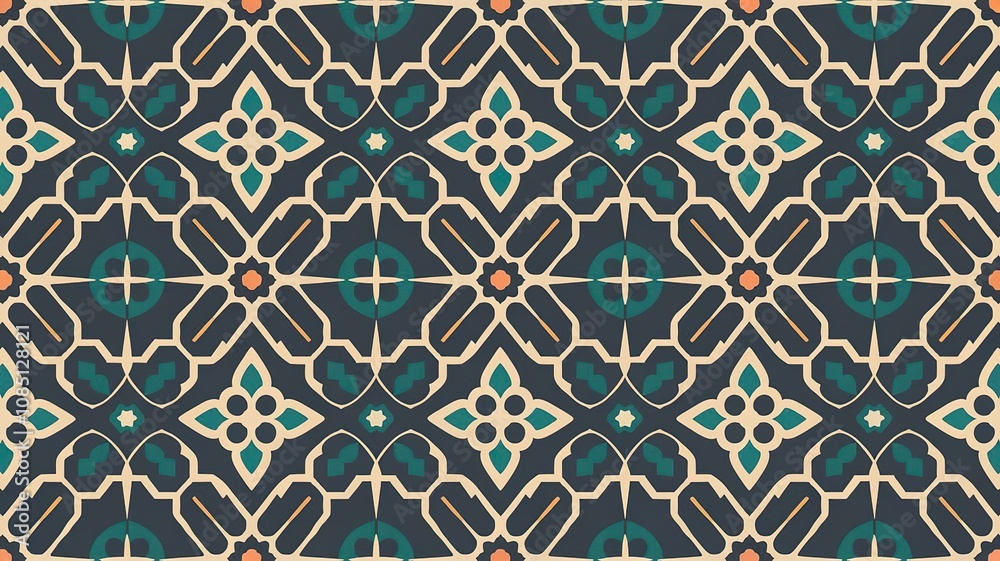 The pattern has a traditional design and can be used for backgrounds, carpets, wallpapers, clothing, wrapping, and fabric