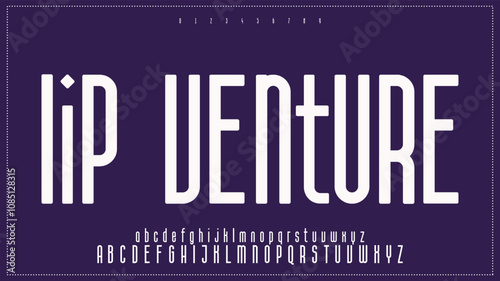 Stretched tall Font with rounded edge. Uppercase Lowercase Typography urban style alphabet fonts for fashion, sport, technology, digital, movie, logo design, vector illustration.
