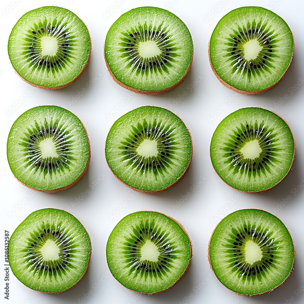 kiwi slices isolated on white kiwi slices isolated on white