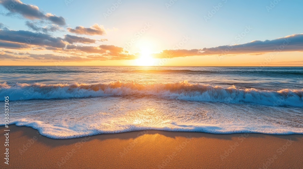 Golden Hour Sunset over the Ocean Golden Hour Sunset over the Ocean