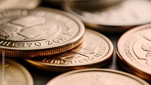 macro close up coin 