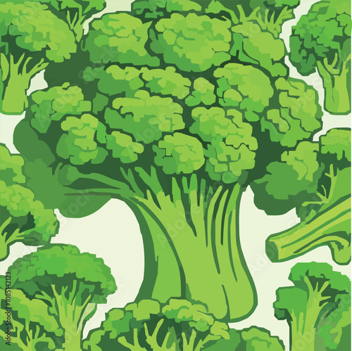 生命力を感じる太い幹の緑の木とエコイメージの背景 のベクターイラスト