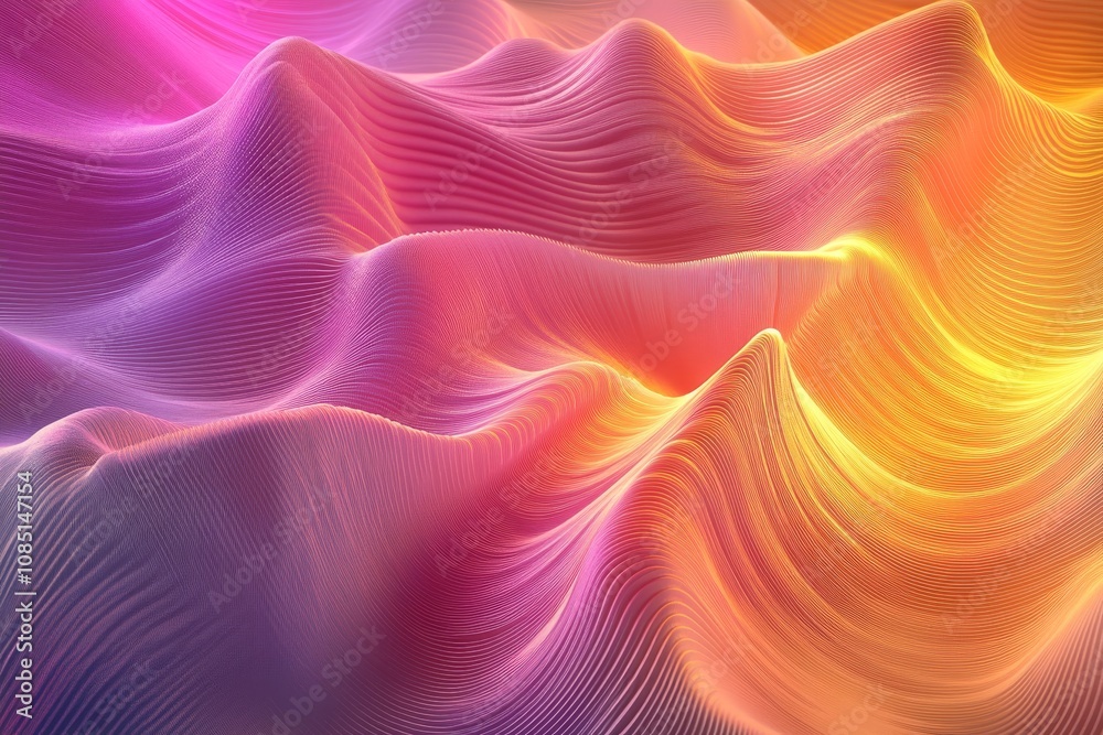 Abstract Wavy Lines Background in Vibrant Hues - Colorful abstract background with wavy lines, representing energy, flow, movement, fluidity, and dynamism. Abstract Wavy Lines Background in Vibrant Hues - Colorful abstract background with wavy lines, representing energy, flow, movement, fluidity, and dynamism.