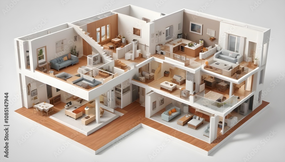 3d view of house model 3d view of house model