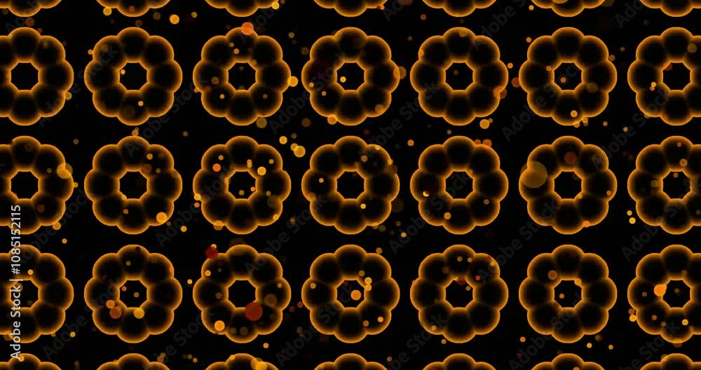 Effetto caleidoscopio con particelle in movimento