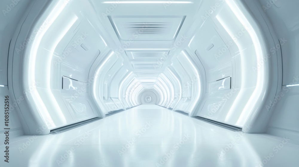 Minimalist white futuristic concept background Minimalist white futuristic concept background