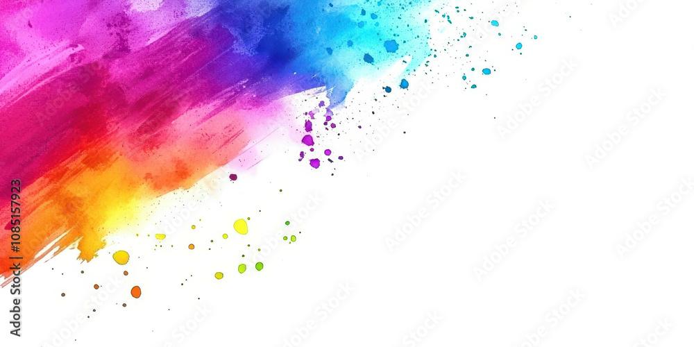 A colorful splash of paint on a white background A colorful splash of paint on a white background
