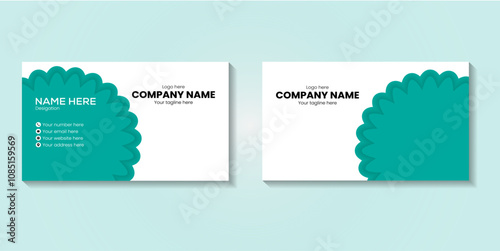 Modern Business Card - Creative and Clean Business Card Template. Elegant luxury clean dark business card Vector illustration. 
Double-sided creative business card template. 